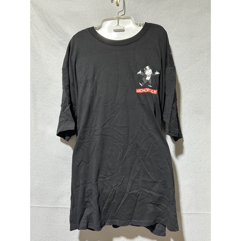Monopoly Black Graphic T-Shirt Outwork Everyone Mens 2XL 2X